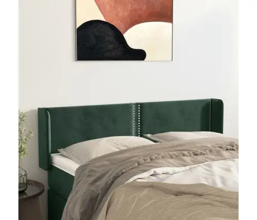 Galvgalis Ar Malām, Tumši Zaļš Samts, 147X16X78/88 Cm Vidaxl