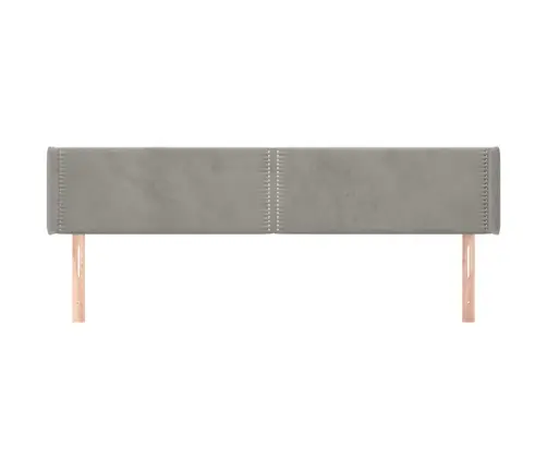 Galvgalis Ar Malām, Gaiši Pelēks Samts, 163X16X78/88 Cm Vidaxl Galvgalis Ar Malām, Gaiši Pelēks Samts, 163X16X78/88 Cm Vidaxl
