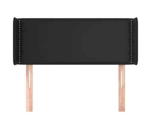 Voodipeats Servadega, Must, 103X16X78/88 cm Kunstnahk