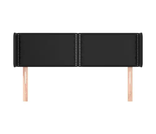 Galvgalis Ar Malām, 147X16X78/88 Cm, Melna Mākslīgā Āda Vidaxl