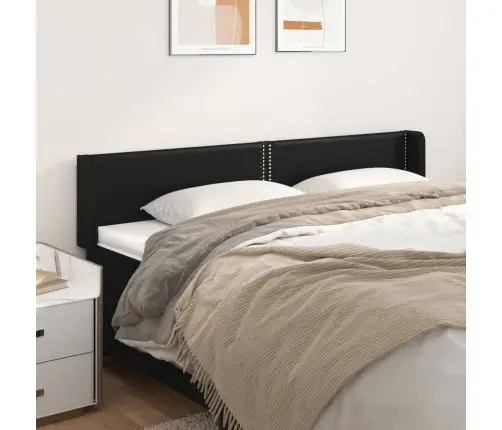 Galvūgalis Su Auselėmis, Juodos ,163X16X78/88cm Dirbtinė Oda