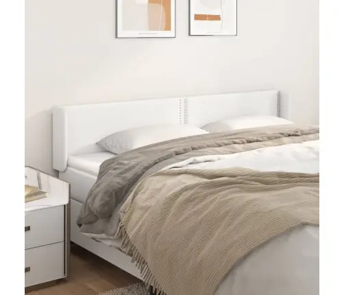 Galvgalis Ar Malām, 203X16X78/88 Cm Cm, Balta Mākslīgā Āda Vidaxl