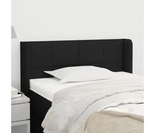 Galvgalis Ar Malām, 93X16X78/88 Cm, Melns Audums Vidaxl