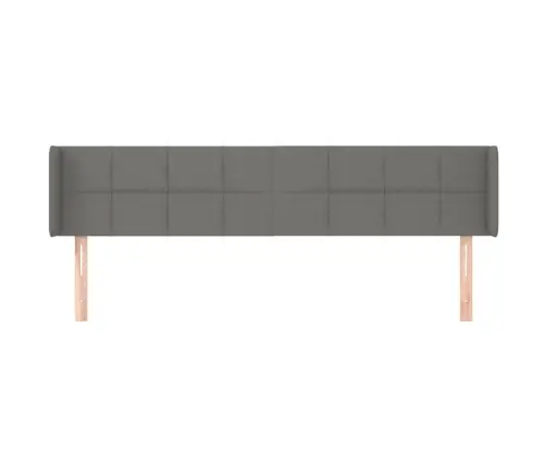 Galvgalis Ar Malām, 183X16X78/88 Cm, Tumši Pelēks Audums Vidaxl