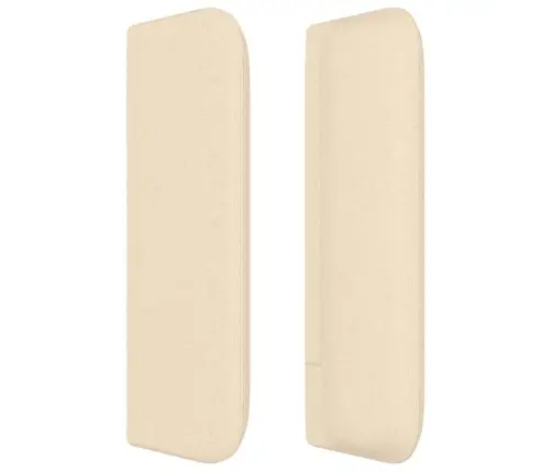 Galvgalis Ar Malām, 203X16X78/88 Cm, Krēmkrāsas Audums Vidaxl Galvgalis Ar Malām, 203X16X78/88 Cm, Krēmkrāsas Audums Vidaxl