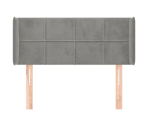 Galvgalis Ar Malām, Gaiši Pelēks Samts, 83X16X78/88 Cm Vidaxl