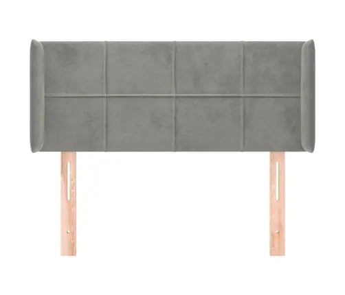 Galvgalis Ar Malām, Gaiši Pelēks Samts, 93X16X78/88 Cm Vidaxl