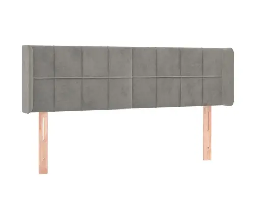 Galvgalis Ar Malām, Gaiši Pelēks Samts, 147X16X78/88 Cm Vidaxl