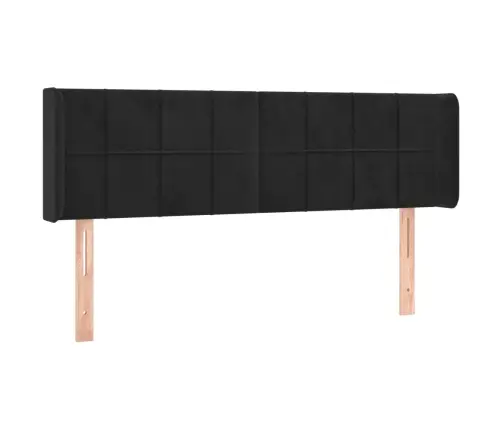 Galvgalis Ar Malām, Melns Samts, 147X16X78/88 Cm Vidaxl