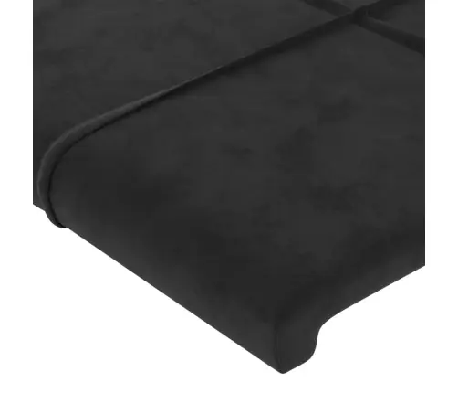 Galvgalis Ar Malām, Melns Samts, 147X16X78/88 Cm Vidaxl