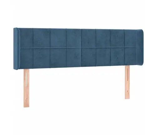 Galvgalis Ar Malām, Tumši Zils Samts, 147X16X78/88 Cm Vidaxl