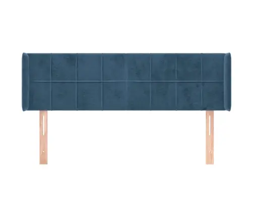 Galvgalis Ar Malām, Tumši Zils Samts, 147X16X78/88 Cm Vidaxl