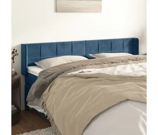 Voodipeats Servadega, Tumesinine, 163X16X78/88 cm Samet