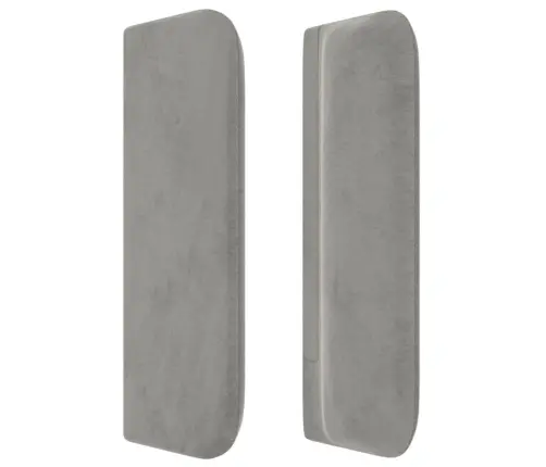 Galvgalis Ar Malām, Gaiši Pelēks Samts, 203X16X78/88 Cm Vidaxl