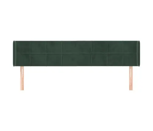 Galvgalis Ar Malām, Tumši Zaļš Samts, 203X16X78/88 Cm, Vidaxl