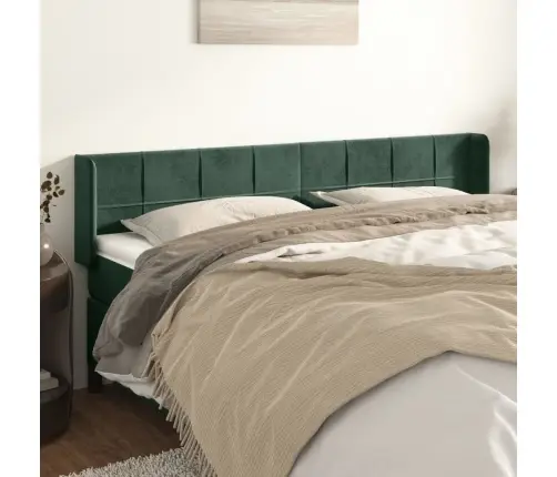 Galvgalis Ar Malām, Tumši Zaļš Samts, 203X16X78/88 Cm, Vidaxl