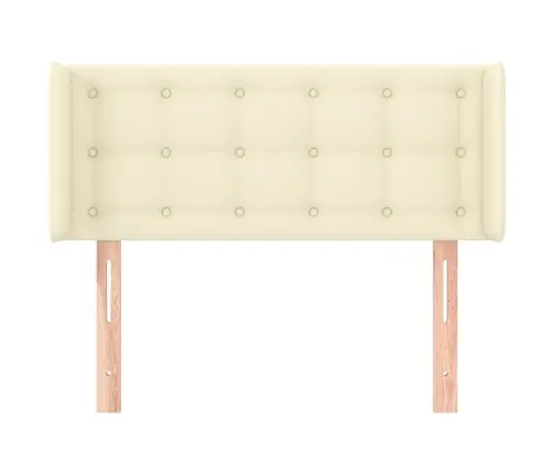 Galvgalis Ar Malām, 83X16X78/88 Cm, Krēmkrāsas Mākslīgā Āda Vidaxl