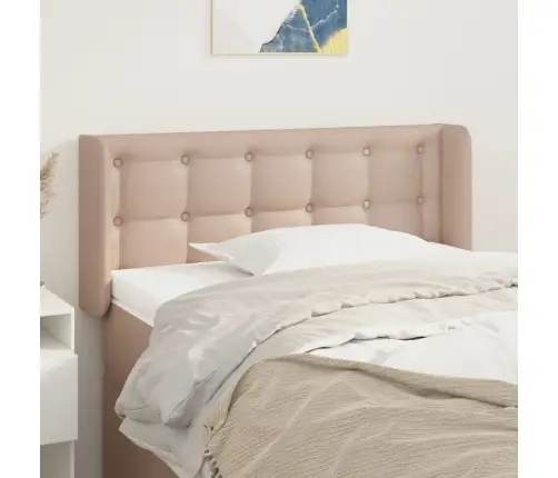 Galvūgalis Su Auselėmis, Kapučino ,83X16X78/88cm Dirbtinė Oda