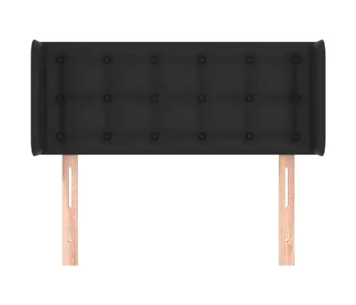 Galvgalis Ar Malām, 103X16X78/88 Cm, Melna Mākslīgā Āda Vidaxl