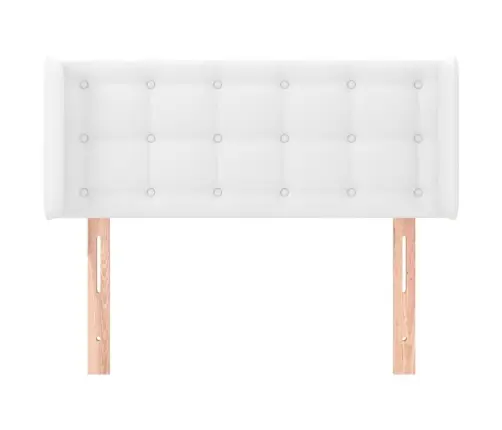 Galvgalis Ar Malām, 103X16X78/88 Cm, Balta Mākslīgā Āda Vidaxl