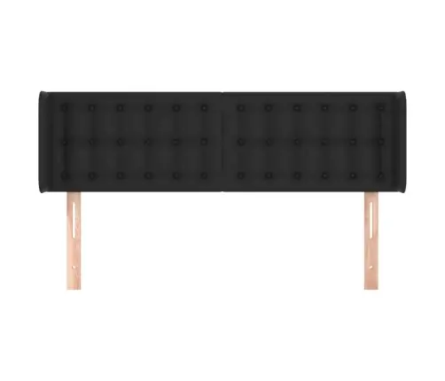 Galvgalis Ar Malām, 147X16X78/88 Cm, Melna Mākslīgā Āda Vidaxl