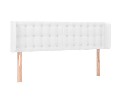 Galvgalis Ar Malām, 147X16X78/88 Cm, Balta Mākslīgā Āda Vidaxl