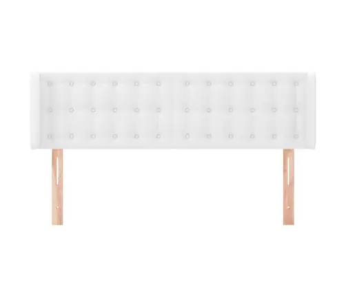 Galvgalis Ar Malām, 147X16X78/88 Cm, Balta Mākslīgā Āda Vidaxl