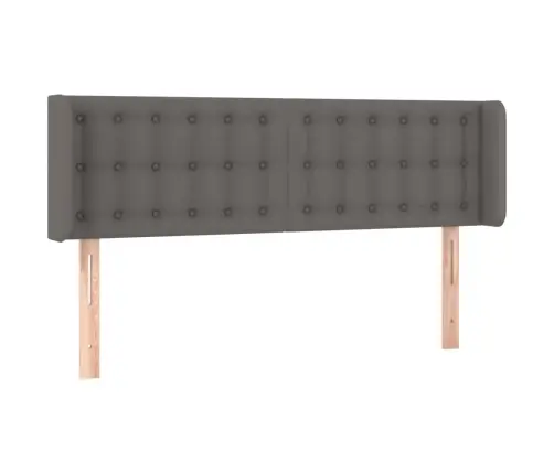 Galvgalis Ar Malām, 147X16X78/88 Cm, Pelēka Mākslīgā Āda Vidaxl