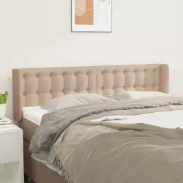 Galvgalis Ar Malām, 147X16X78/88 Cm, Kapučīno Mākslīgā Āda Vidaxl