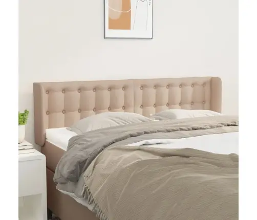 Galvgalis Ar Malām, 147X16X78/88 Cm, Kapučīno Mākslīgā Āda Vidaxl Galvgalis Ar Malām, 147X16X78/88 Cm, Kapučīno Mākslīgā Āda Vidaxl