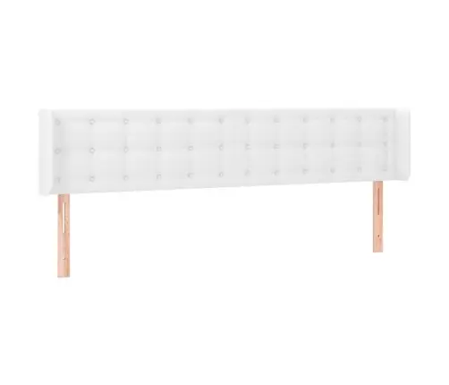 Voodipeats Servadega, Valge, 203X16X78/88 cm Kunstnahk