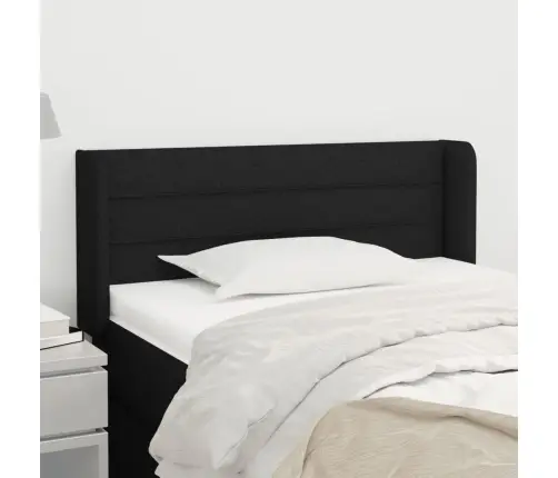 Galvgalis Ar Malām, 103X16X78/88 Cm, Melns Audums Vidaxl