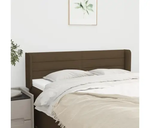 Galvgalis Ar Malām, 147X16X78/88 Cm, Tumši Brūns Audums Vidaxl