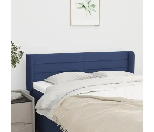 Galvgalis Ar Malām, 147X16X78/88 Cm, Zils Audums Vidaxl