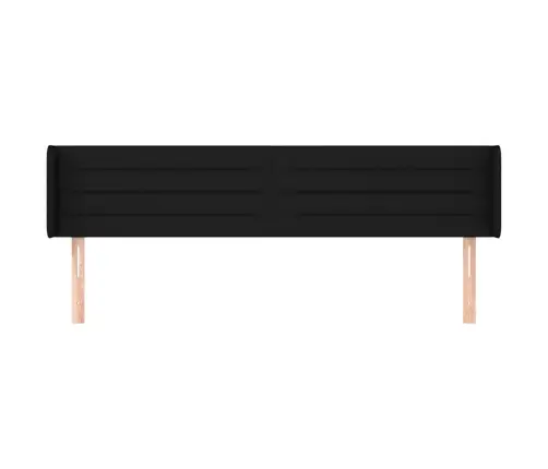 Galvgalis Ar Malām, 163X16X78/88 Cm, Melns Audums Vidaxl