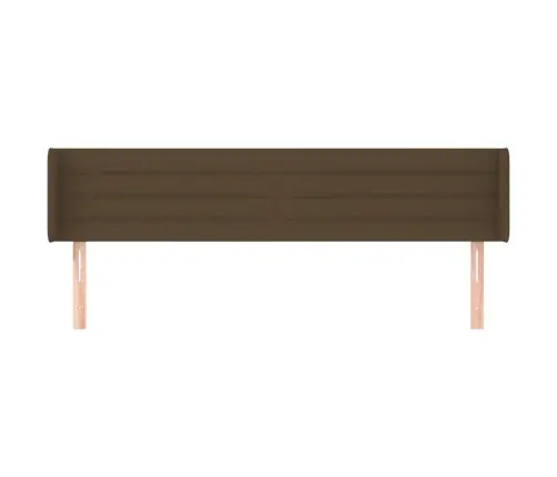 Galvūgalis Su Auselėmis, Tamsiai Rudos,183X16X78/88cm Audinys