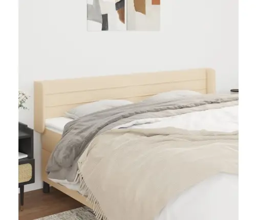 Galvūgalis Su Auselėmis, Kreminės,183X16X78/88cm Audinys