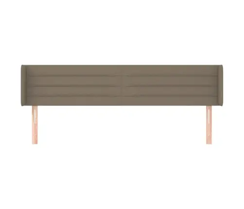 Galvgalis Ar Malām, 203X16X78/88 Cm, Pelēkbrūns Audums Vidaxl