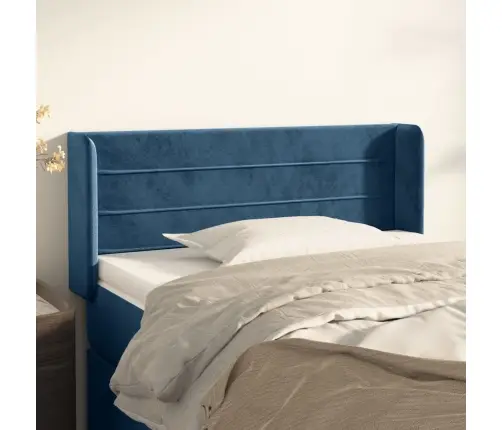 Voodipeats Servadega, Tumesinine, 83X16X78/88 cm Samet