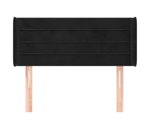 Galvgalis Ar Malām, Melns Samts, 93X16X78/88 Cm Vidaxl