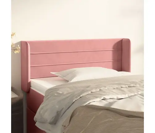 Galvgalis Ar Malām, Rozā Samts, 103X16X78/88 Cm Vidaxl