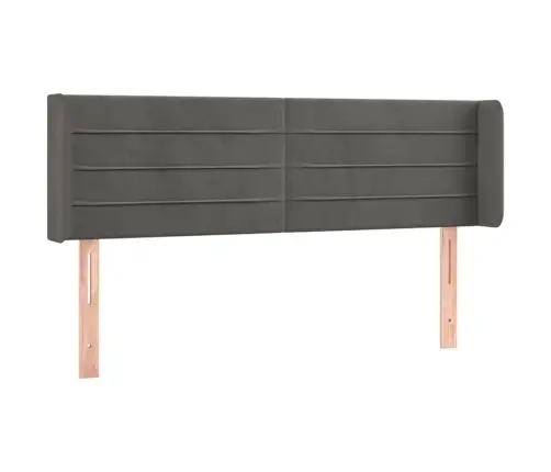 Galvgalis Ar Malām, Tumši Pelēks Samts, 147X16X78/88 Cm Vidaxl