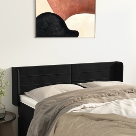 Galvgalis Ar Malām, Melns Samts, 147X16X78/88 Cm Vidaxl