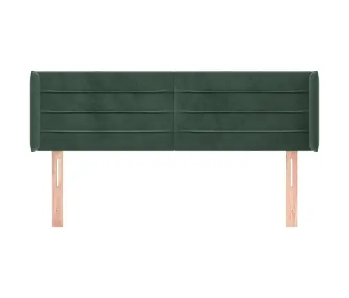 Galvgalis Ar Malām, Tumši Zaļš Samts, 147X16X78/88 Cm Vidaxl