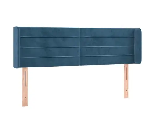 Galvgalis Ar Malām, Tumši Zils Samts, 147X16X78/88 Cm Vidaxl