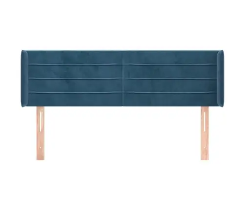 Galvgalis Ar Malām, Tumši Zils Samts, 147X16X78/88 Cm Vidaxl