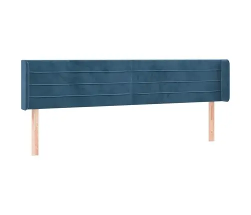 Galvgalis Ar Malām, Tumši Zils Samts, 163X16X78/88 Cm Vidaxl