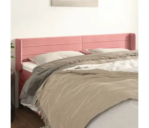 Voodipeats Servadega, Roosa, 163X16X78/88 cm Samet