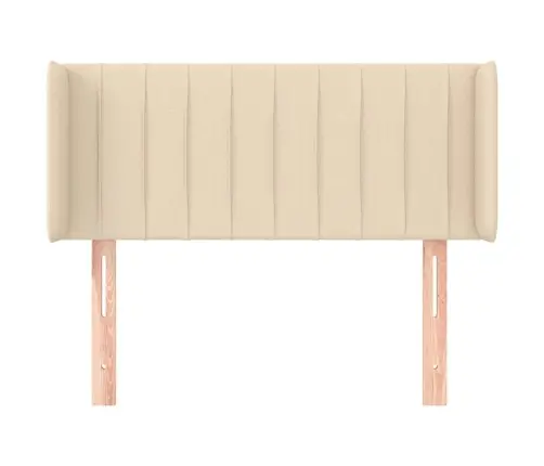 Galvgalis Ar Malām, 103X16X78/88 Cm, Krēmkrāsas Audums Vidaxl