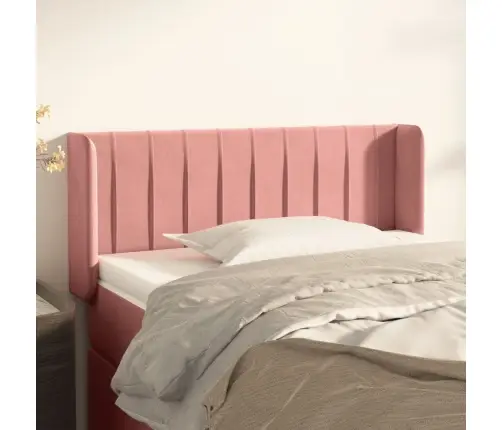 Voodipeats Servadega, Roosa, 83X16X78/88 cm Samet